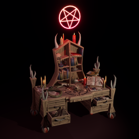 The desk of a devilish scholar