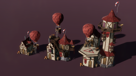 A zeppelin deployment building for a rat faction in a hypothetical RTS game